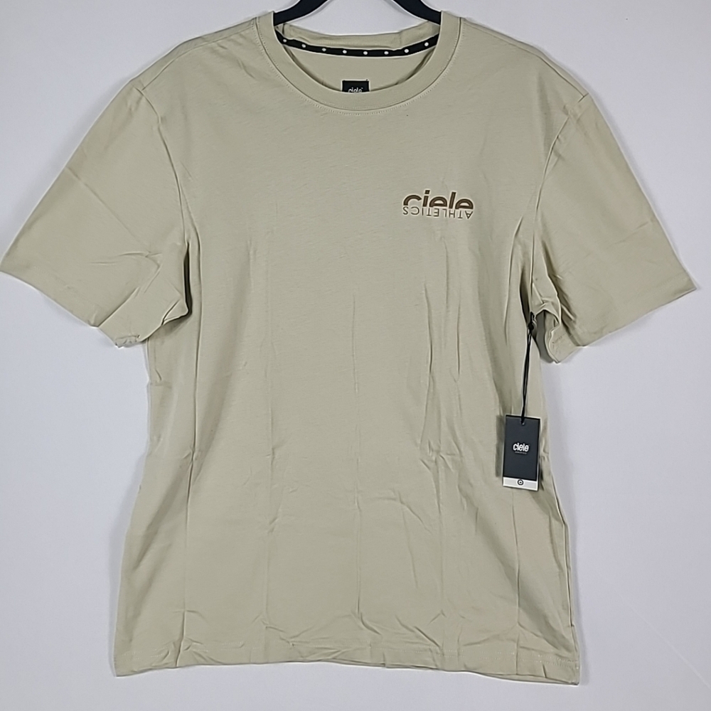 NWT Ciele Athletics Unisex Century Max T-Shirt Rainy Day Beige Sz XS Retail $45